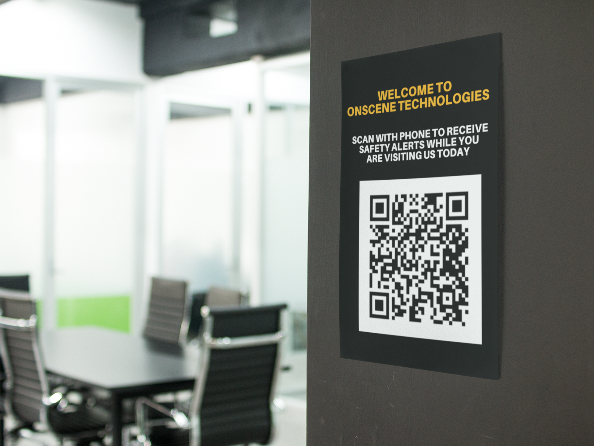 mockup-of-a-poster-on-a-black-wall-near-a-meeting-room-a16282